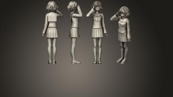 Figurines of girls (STKGL_0409) 3D model for CNC machine